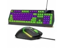 Archer Tech Lab Astra G300 Wired Gaming Keyboard and Mouse Combo| 87 Keys|19 Anti-Ghosting Keys|4 DPI (1200-1800-2400-3600)| 125Hz| 1.5 Mtr USB-C Cable| 5 Millions Click (GRN-PUR) Rs.1066 @ Amazon