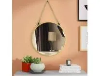 TIED RIBBONS Framed Round Wall Mirror for Bathroom Wall Mounted Hanging Mirror Bedroom Home Decor Wash Basin Makeup Office Living Room Vanity Decoration Items (Large, Plastic, 17 inch) Rs.762 @ Amazon
