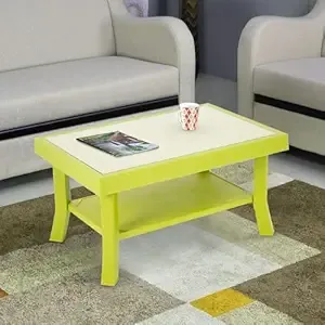 [Apply 5% Coupon] Nilkamal Center Table 1 Cane & Glass |Modern Design| Ideal for Living Room, Office Reception, Balcony, and Outdoors|Perfect for Serving Snacks and Refreshments (Green)