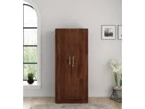 Spacewood Optima Wardrobe | 3 Year Warranty | Almirah, Cupboard, Almari, 2 Door Wardrobe with Mirror, 1 Hanging Space|Engineered Wood| Sheesham Rs.8499 @ Amazon
