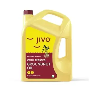 [Buy 3 Rs. 688 Each] Jivo Cold-Pressed Groundnut Oil 5 Litre