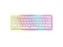 Ant Esports MK1200 Mini 60% Wired Mechanical Gaming Keyboard – Red Switch, Rainbow Backlit, 61 Keys, Anti-Ghosting, USB, Compact TKL – Compatible with Windows, macOS, PS5, Xbox, Laptop & PC (White)
