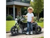 [HDFC CC] Cockatoo 5ECruise Rechargeable Electric Kids Bike with Music and LED Light, Kids Scooter Bike for 1-5 Yrs Boys&Girls Powered by 6V & 4.5Hr-6Hr Ride with Foot Accelerator - Green