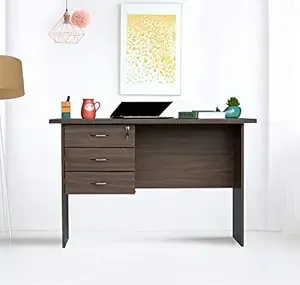 [Coupon + HDFC CC ] DeckUp Reno Engineered Wood Study Table and Office Desk (Walnut, Matte Finish)