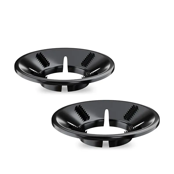 Lifelong Gas Burner Stand, Stainless Steel, Coil Heating, Black, Pack of 2, Energy Saver, Fire & Windproof, Washable Round Design for Efficient Cooking