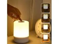 One94Store Touch Control LED Table Lamp – USB Rechargeable, Touch Control Night Light with 3-Color Dimmable Brightness for Bedroom, Living Room & Study