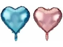 Just Party 5 Pcs Rose Gold & Blue 18 Inch Heart Shape Foil Balloons with Shiny Surface For Birthdays/Anniversary/Engagement/Baby Shower/Party Decorations (Satin Roll & Straw Included) Rs.67 @ Amazon