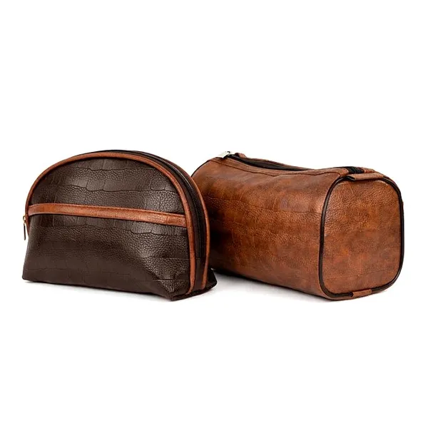 SNDIA 2-Set PU Leather Toiletry Travel Bags for Men and Women Rs.279 @ Amazon