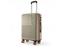 Safari Astra Neo 8 Wheels 66cm Medium Size Check-in Trolley Bag, Hard Case Polycarbonate, 360 Degree Wheeling Luggage for Men & Women, Travel Bag, Suitcase for Travel, Champagne