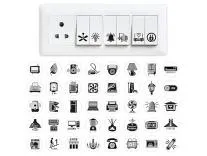 GLUN® 600 Switch Board Stickers 60+ Icons (Monochrome Black) | Luxury Vinyl Decorative Switch Stickers for Home, Hotel, Office & School | Self Adhesive, Waterproof & Removable Rs.132 @ Amazon