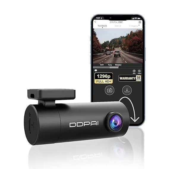 [Apply 3% Coupon] DDPAI Dash Cam for Car, 2K Resolution, with 3MP Camera | Emergency Accident Lock | Wi-Fi & App Control | Night Vision | 140° Wide Angle | Car Dashcam with G-Sensor | Built-in Super Capacitor Rs. 2314 @ Amazon