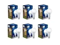 Philips B22 Base 12-Watt LED Bulb (Crystal White, Pack of 6)