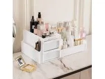 ALOXE Premium Large Makeup Organisers | Upgraded Storage Box and Organiser with Drawers for Dressing Table, Skincare, Makeup Storage & Accessories (White) Rs.329 @ Amazon