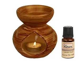 Pure Source India Ceramic Aroma Wooden Finish Puchai Burner (Brown), 3.5 x 5 (PSI-GS-PUCHAI SETLMNG) Rs.87 @ Amazon