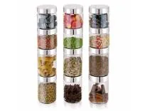 Homeor Plastic Storage Jar & Container, Airtight BPA Free Container for Kitchen Storage, Grocery Kitchen Container, Stackable & Transparent Masala Dabba, Multipurpose Jar, Set of 12, 200 ML & 300 ML Rs.594 @ Amazon