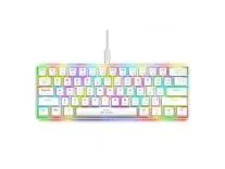 Ant Esports MK1300 V2 Portable 60 Percent Mechanical Keyboard, Compact 61 Keys Mini Gaming Keyboard for PC/Mac Gamer Switchable Colorful RGB Backlit with Software, Swappable Red Switch - White Rs.1299 @ Amazon