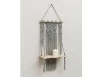 Homesake® Macrame Wall Hanging Shelf Boho Decor Pine Wood Floating Shelf for Bedroom Living Room Nursery Bathroom, Handmade Woven Rope Storage Rack Butterfly, (Grey) Rs.219 @ Amazon