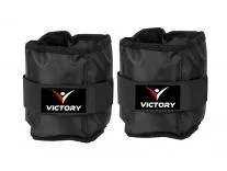 Victory Professional Ankle & Wrist Weight | Fitness Band | Workout Equipment | Finest-Quality Polyester Fixed Weight | Multi-Purpose | Men and Women (Black, 0.5KG X 2) Rs.153 @ Amazon