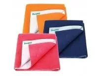 Bumpers Anti-Piling Fleece Extra Absorbent Instant Dry Sheet for Baby, Baby Bed Protector, Waterproof Sheet, Salmon Rose, Peach & Royal Blue (Small Size 50 x70cm, Pack of 3) Rs.195 @ Amazon