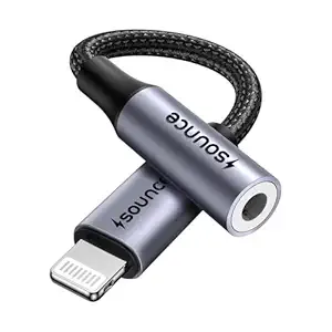 Sounce Lightning to 3.5 mm Converter, Built-in DAC Chip, Braided Cable, Aluminum Body, Supports Both Mic & Audio, Compatible with iPhone 14 | 13 | 12 | 11 | XS | X | 8 | 7 | 6 | 5 Rs.148 @ Amazon
