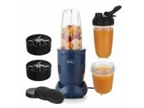 Pigeon Plastic 400 Watt Blue Food Blender with 3 Jars for Grinding, Juicing, and Blending