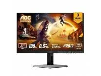 [HDFC CC] AOC 27G4E 27 Inch Gaming Monitor 1920x1080 Fast IPS, 180Hz Refresh Rate, Color Gamut-sRGB 128%, HDR10, 0.5ms (MPRT), Adaptive Sync, HDMI 2.0 & Display Port Connectivity, 178° Wide Viewing Angle