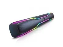 CrossBeats Blaze B50 (2026) Bluetooth 50W Soundbar Gaming RGB Light, AUX, BT, SD Card, USB &FM, 8 Hrs Playtime Fast Charge Sound bar smart tv with Built-in mic, Speaker for Mobile, PC, Laptop - Black