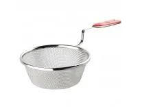 Kuber Industries Stainless Steel Deep Fry Strainer For Kitchen - 6 No. Oil Cooking Jhara/Filter/Channi For Chips & Pasta - Silver & Red 39X16X7 Cm Rs.250 @ Amazon
