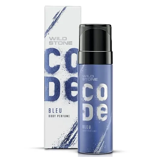 WILD STONE CODE Bleu Body Spray Perfume for Men, 150 ml | No Gas Deo | Long-Lasting Luxurious Fragrance | Best Suited for Casual Occasions | Masculine Sophisticated Scent for All Seasons