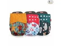 LuvLap Reusable Baby Cloth Diapers Combo Pack of 3 (3 Shell + 3 Pads) Double Leak Guard, High Absorption, Stain-Proof Comfort & Protection, 3m+, Rash Free, Adjustable Waist & Height with Snap Buttons Rs.529 @ Amazon