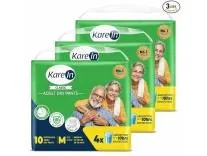 Karein Classic Adult Diaper Pant M Size, Medium, Waist (75-100 cm 30'-40'), 30 Unit, Long Protection Hour, Unisex, Quick & Even Absorption, Anti-Bacterial, Leakproof, Odour Control, Wetness Indicator