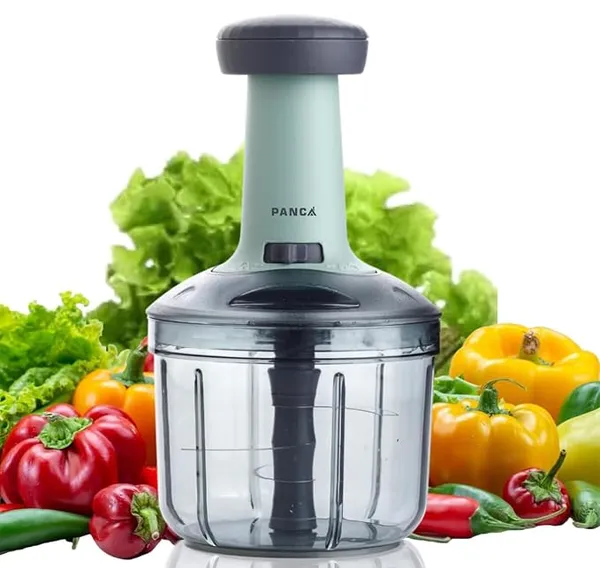 AADHIK Vegetable Chopper for Kitchen, Kitchen Tools, Onion Cutter with 6 Blades for Effortless Chopping Vegetables & Fruits (Set of 1, 900 ml) Rs.197 @ Amazon