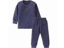 [Apply 2% Coupon] Kids Unisex Baby Boys & Girls Winter Wear Thermal Set with Round Neck Full Sleeve Top and Pajami with Grip