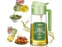 DUKAAN Oil Spray Bottle for Cooking, Premium Glass 2 in 1 Oil Dispenser for Kitchen, Food Grade Oil Sprayer Containers with Nozzle, Oil Bottle for Air Fryer, Roasting and Frying 500 ML (Multicolour) Rs.369 @ Amazon