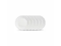 La Opala, Ivory Collection, Opal Glass Quarter Plate Set 6 pcs, Plainware, White