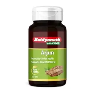 Baidyanath Arjun -60 Tablets | Ayurvedic Arjuna Extract | Supports Circulation, Lipid, Cholesterol Balance & Herbal Heart Wellness Supplement Rs.143 @ Amazon