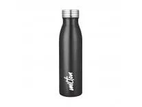 MILTON Breeze 750 Stainless Steel Water Bottle 730 ml, Single Walled, ISI Certified I Leak Proof Lid, Rust Proof I For School, Office, Gym I Mettalic Black