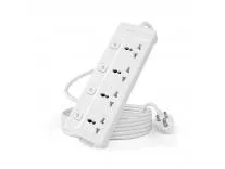 Cablet 250 Volts Extension Board 2500W 10A, 4 Universal Sockets, Individual Switches, 1.8M Heavy Duty Copper Wire, LED Indicator, Power Strip for Home and Office Use