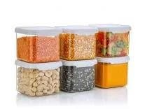 Nexium Unbreakable Plastic Storage Jars & Container Set Of 6 (500ml,White)… Rs.251 @ Amazon