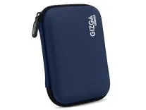 GIZGA Essentials 2.5 Inch External Hard Drive Case Cover| Self Tattoo Semi Hard Shell, Shockproof Water-Resistant PU| Fits WD Seagate Toshiba SSD HDD| Travel Storage Pouch with Mesh Pocket (Blue)