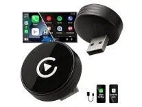 Carlizem® Wired to Wireless Android Auto & Carplay Adapter Cortex A7 Pro Processor| Quick Connection & Auto Reconnect | Bluetooth 5.4 & 5.8Ghz WiFi| 9 Months Warranty | Easy Setup