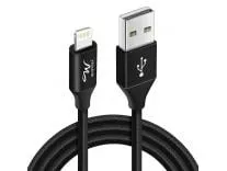 Wayona Nylon Braided 3A Lightning to USB A Syncing and Fast Charging Data Cable for Iphone, Ipad (3 FT Pack of 1, Black) Rs.331 @ Amazon