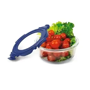SignoraWare Secure N Store Borosilicate Glass Round Container | Airtight Seal | Microwave Safe | Reheating & Baking | Stylish & Practical | Great for Office, Travel & Outdoors (620ml | Clear) Rs.273 @ Amazon