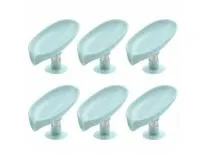 Pathavi Self-Draining Soap Dish (Set of 6) – Modern Leaf Design with Drainage Holes, Leak-Proof & Durable Plastic for Bathroom or Kitchen Sink, Easy to Clean (Blue) Rs.227 @ Amazon