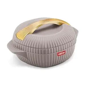 MILTON Oyster 1500 PU Insulated Inner Stainless Steel Casserole, 1275 ml, Taupe, BPA Free, Food Grade, Hot and Cold, Easy to Carry, Easy to Store, Chapati, Roti, Curd Maker