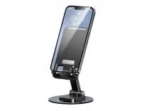 iVOOMi 360° Rotating Mobile Stand for Desk, Adjustable Foldable Phone Holder with Anti-Skid Design, Metal Mobile Stand for Smartphones, Tablets & iPad