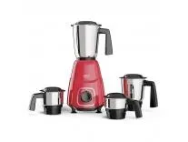 Milton Spire Mixer Grinder, ISI Certified, Grindstone Blade Technology, 4 Jar, 550 W (21000 RPM), 5 yr motor warranty, 2 yr product warranty I Red