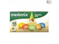 Medimix Ayurvedic Skinfit Bathing Soaps 125g (Pack of 5)| for Healthy & Protected, Cool & Fresh, Soft & Supple, Radiant & Glowing Body | Paraben & Sulphate Free | 100% Vegan