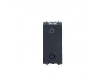 Wipro Northwest Nowa 6A Bell Push With Indicator, Silver Grey (pack of 20)