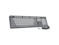 Zebronics Wireless Keyboard & Mouse Combo, 104 UV-Printed Keys, ₹ Key, 12 Multimedia Keys, Retractable Stand, 4 Button Mouse, 1600 DPI, High Precision, USB Nano Receiver (Companion 304, Grey)